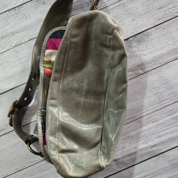 Rare Coach Sage Leather Shoulder Bag - Picture 7 of 13